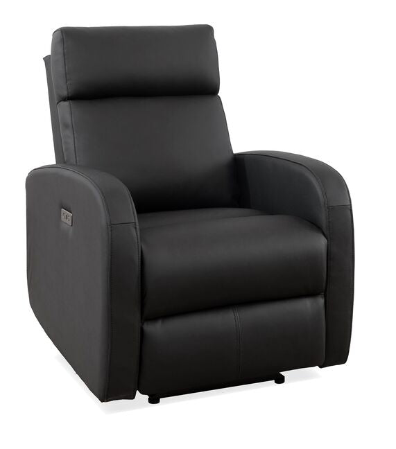 Jeremy Leather Power Recliner - Black