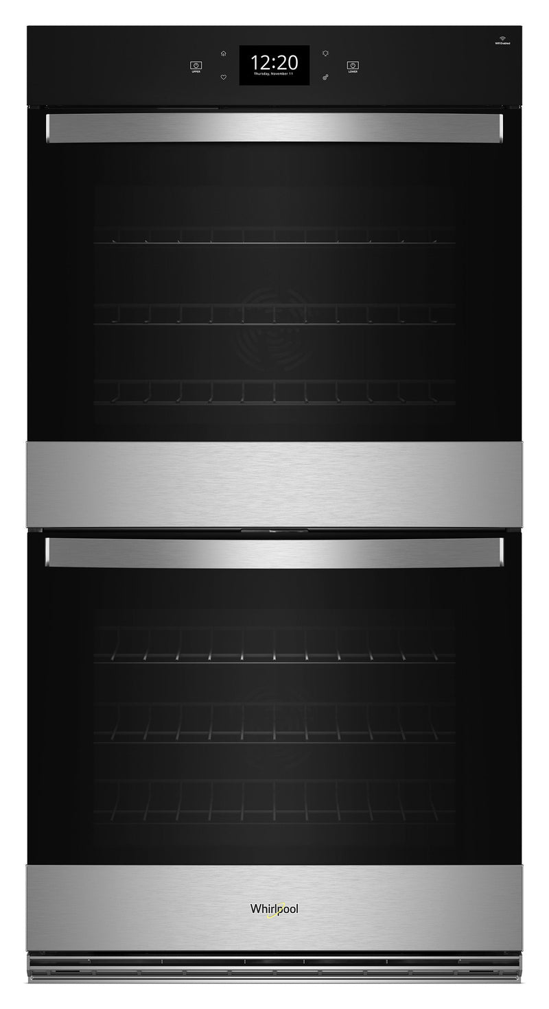 Whirlpool Fingerprint Resistant Stainless Steel Double Wall Oven (8.60 Cu Ft) - WOED7027PZ