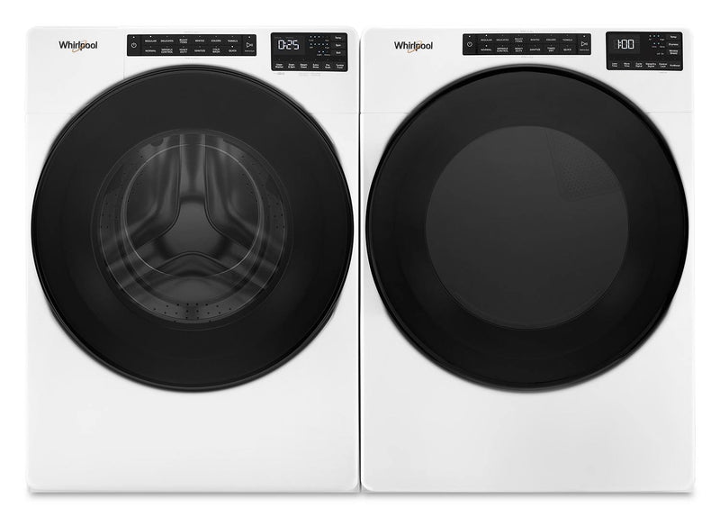 Whirlpool White Front-Load Washer (5.8 cu. ft.) & Electric Dryer (7.4 cu. ft.) - WFW6605MW/YWED5605MW