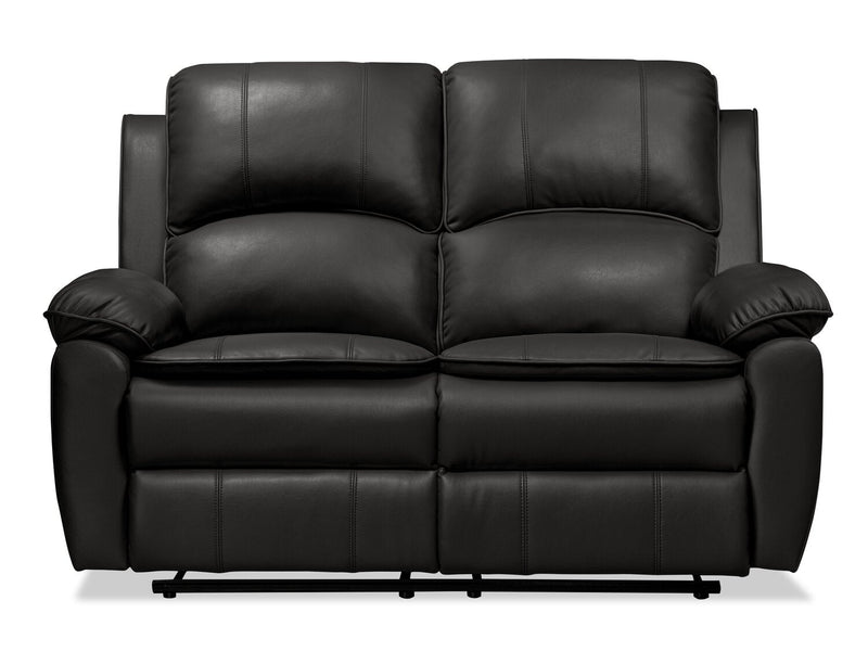 Chandler Leath-Aire Reclining Loveseat - Grey