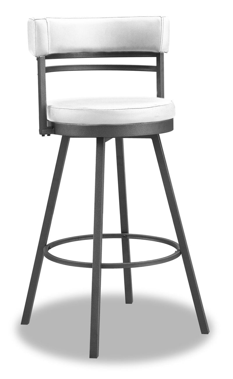 Devitt Counter-Height Swivel Stool - White