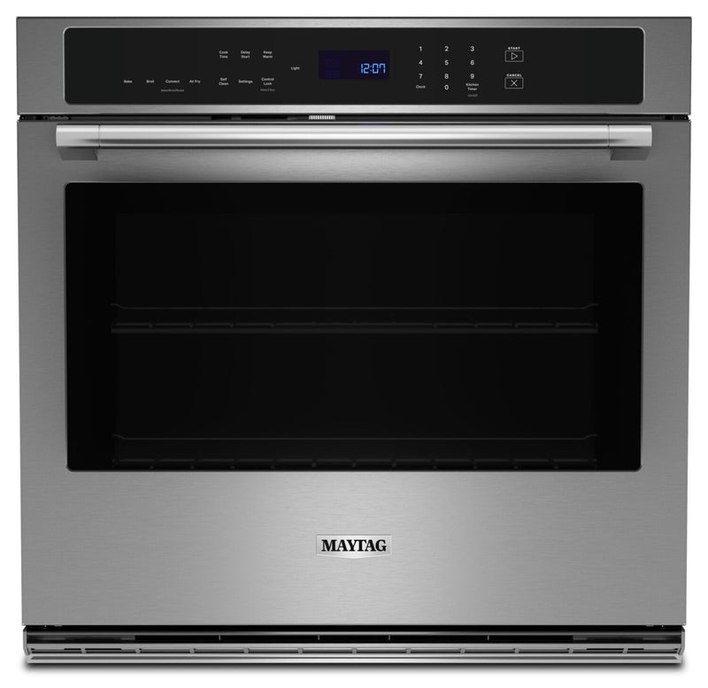 Maytag 4.3 Cu. Ft. Single Wall Oven with Air Fry and Basket - MOES6027LZ