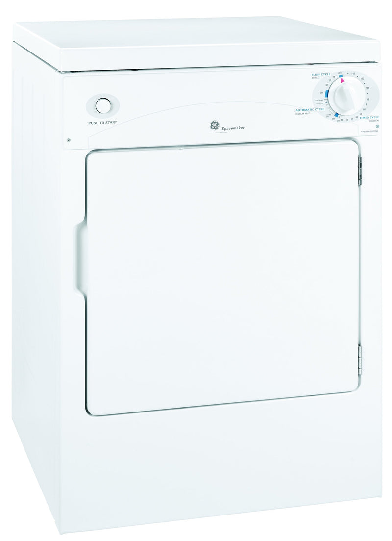 GE White Portable Compact Dryer (3.6 Cu. Ft.) - PSKP333EBWW