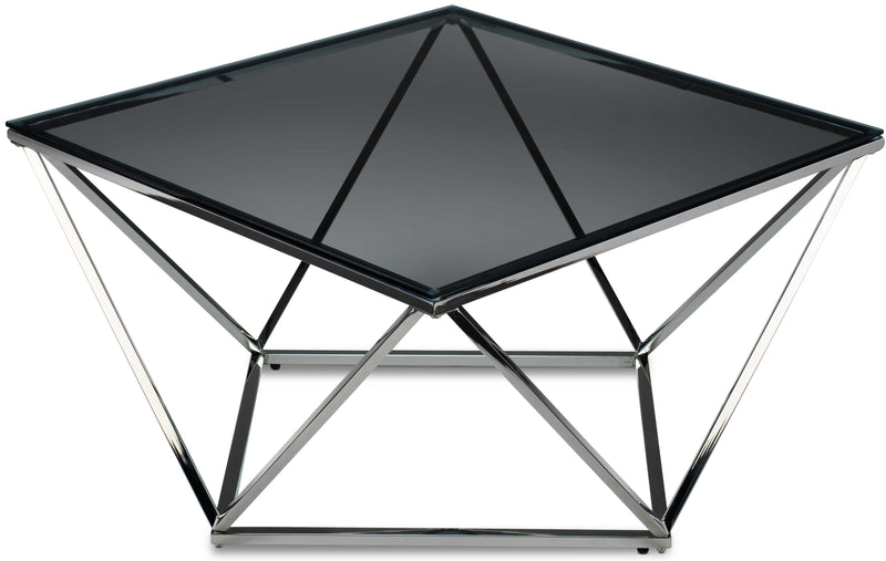 Kieran Coffee Table - Silver/Black