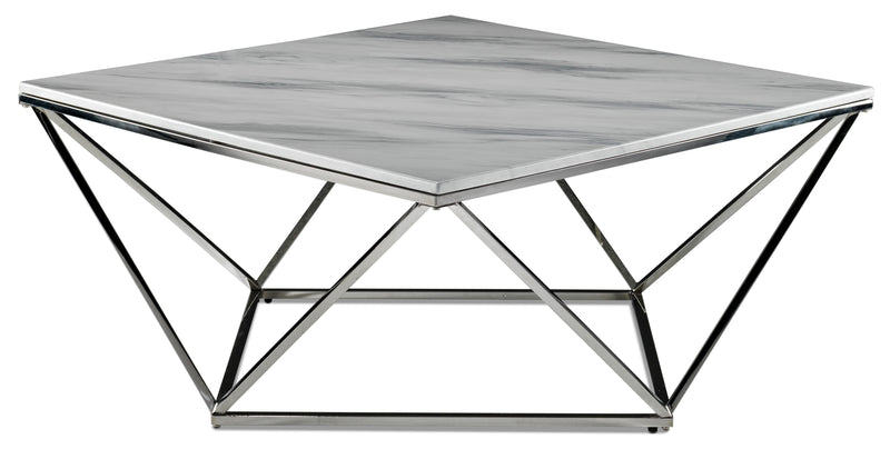 Raleigh Coffee Table - White/Chrome