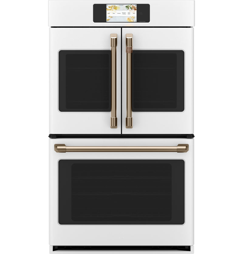 Café Professional Series 30" Smart Built-In French-Door Double Wall Oven - CTD90FP4NW2 - Double Wall Oven in Matte White
