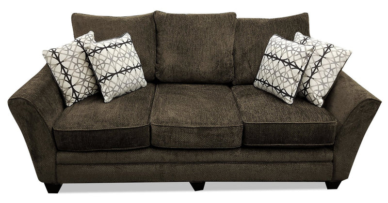 Sherwood Chenille Full-Size Condo Sofa Bed - Brown