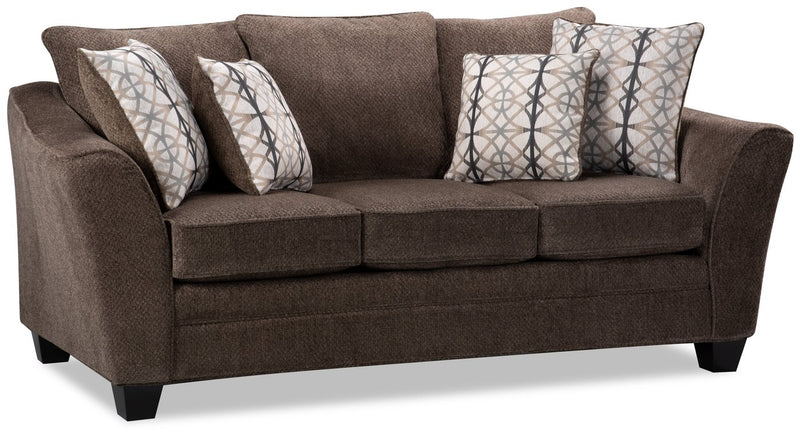 Sherwood Chenille Condo Sofa - Brown