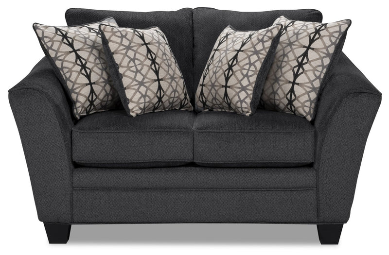 Sherwood Chenille Condo Loveseat - Charcoal