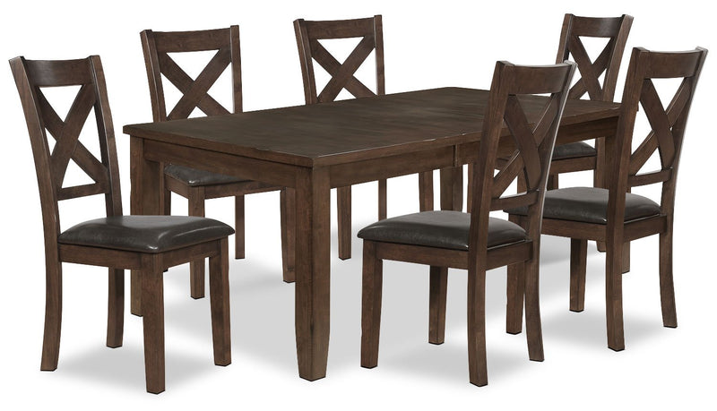 Hesparia 7-Piece Dining Set - Brown