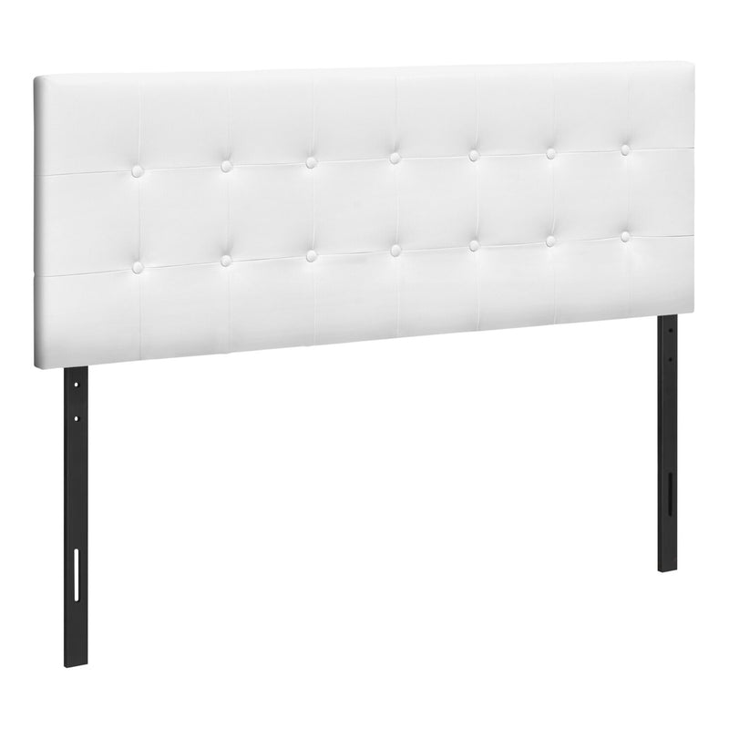 Estel Queen Headboard - White - Contemporary style Headboard in White Medium Density Fibreboard (MDF), Solid Woods