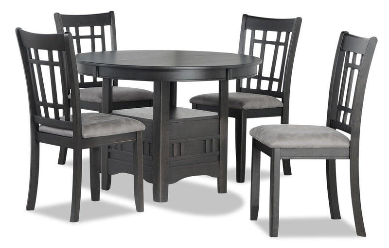 Dena 5-Piece Dining Package - Grey-Brown - Dining Room Set