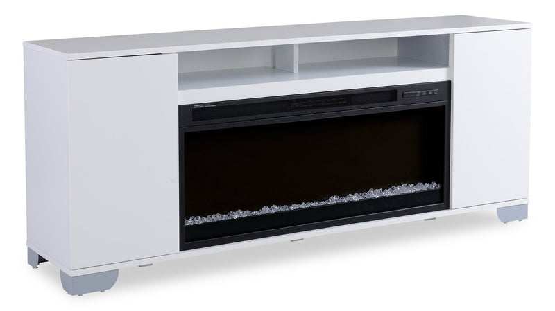 Monck 70" TV Stand with Crystal Ember Firebox