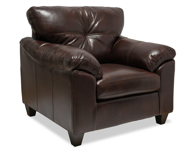 Irene Leath-Aire Chair - Brown
