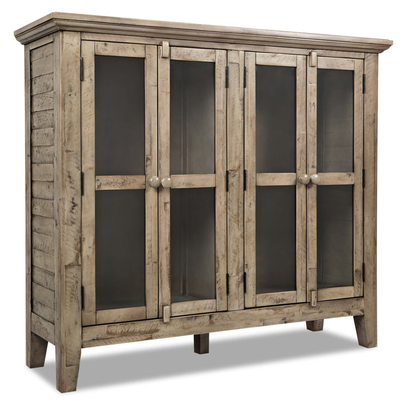 Rocco Wood Accent Cabinet – Medium - Rustic style Accent Cabinet in Natural Wood Acacia
