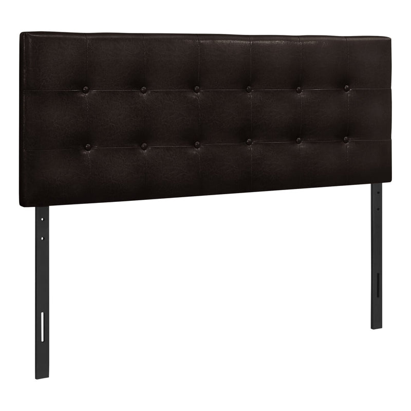 Estel Full Headboard - Brown - Contemporary style Headboard in Brown Medium Density Fibreboard (MDF), Solid Woods