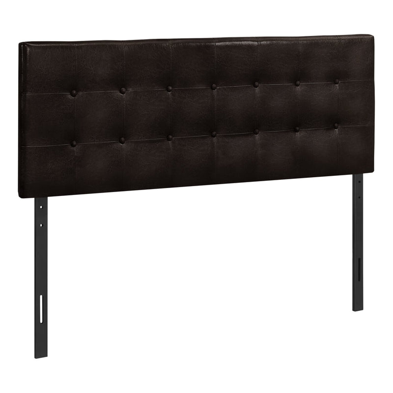 Estel Queen Headboard - Brown - Contemporary style Headboard in Brown Medium Density Fibreboard (MDF), Solid Woods
