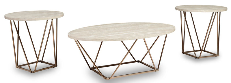 Lydia 3-Piece Coffee and Two End Tables Package