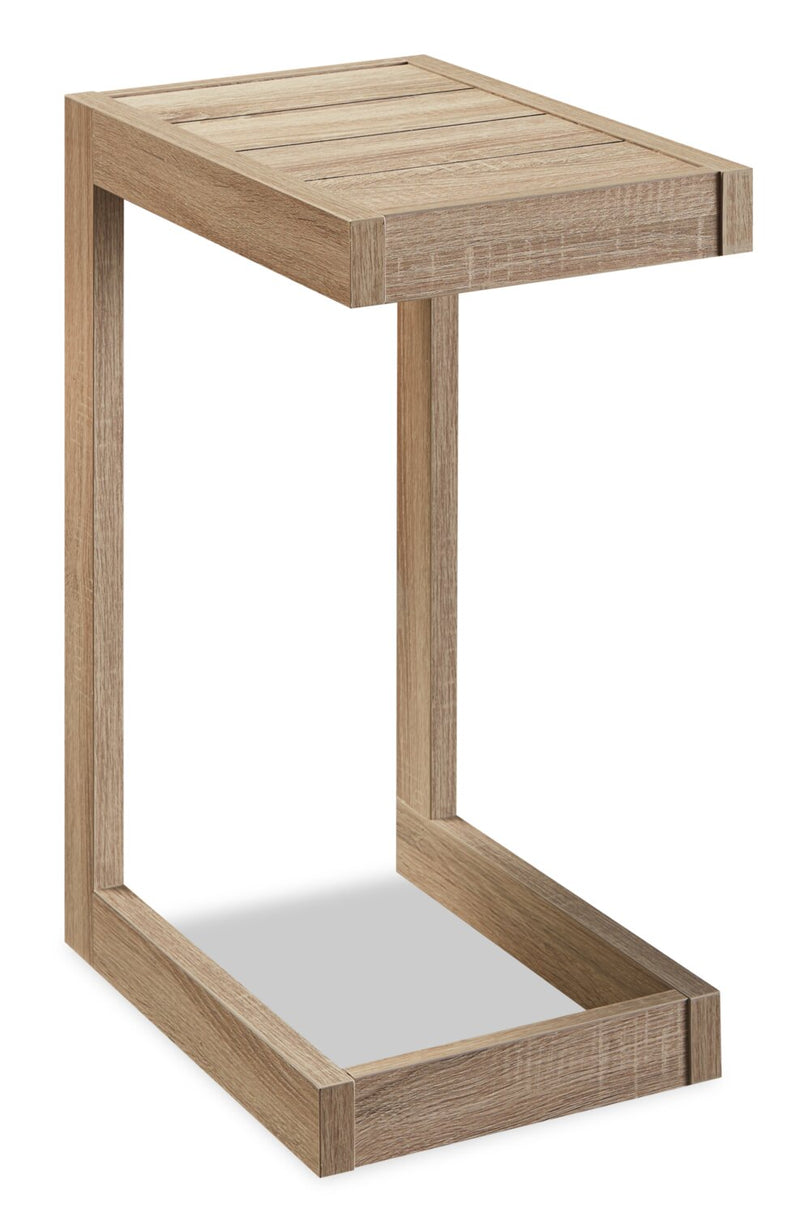 Vivia Chairside Table - Dark Taupe