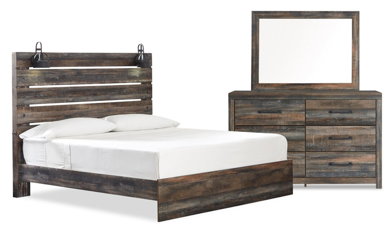Naylon 5-Piece King Bedroom Set - Brown