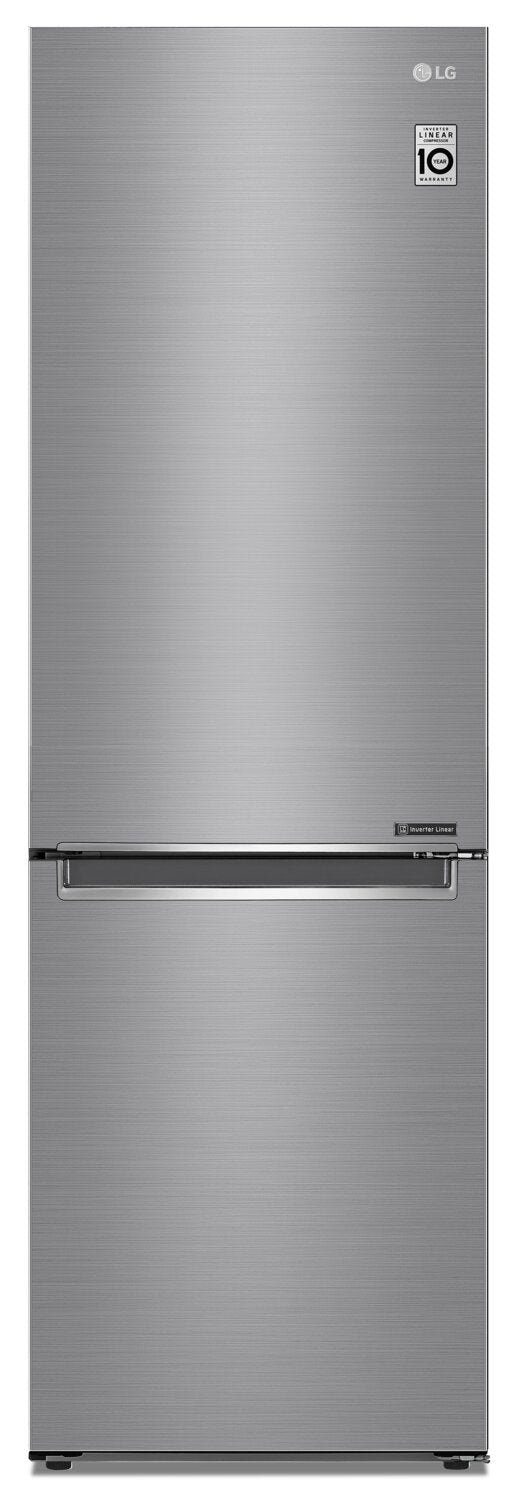 LG 12 Cu. Ft. Counter-Depth Bottom-Freezer Refrigerator - LBNC12231V - Refrigerator in Platinum Silver