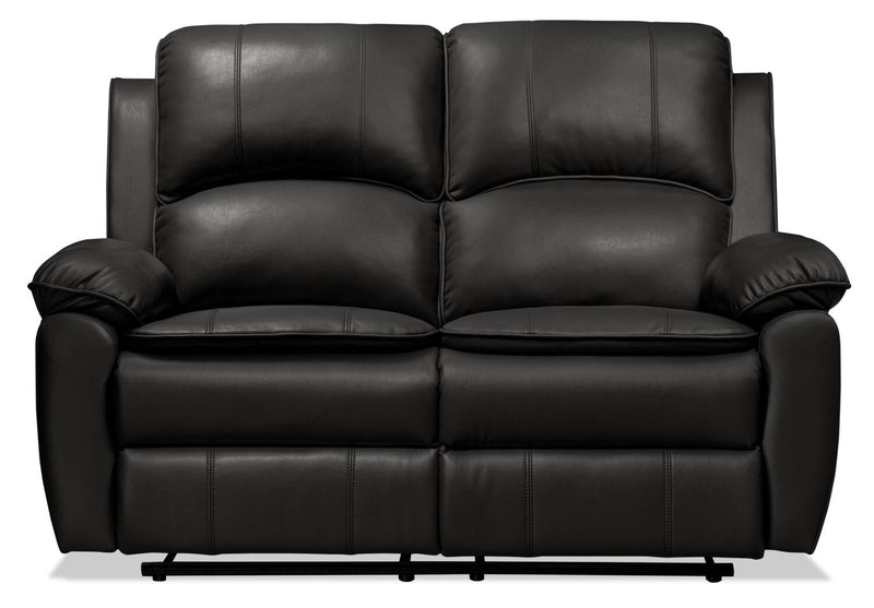 Chandler Leath-Aire Power Reclining Loveseat - Grey 