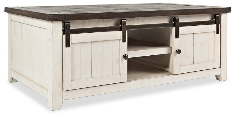 Ahna Barn Door Coffee Table - White