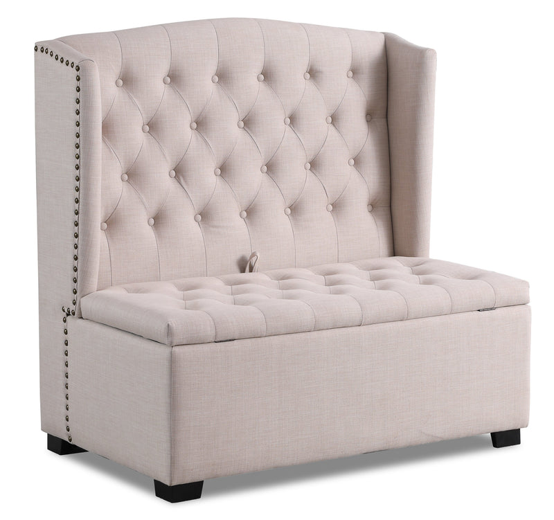 Tappen Storage Bench - White