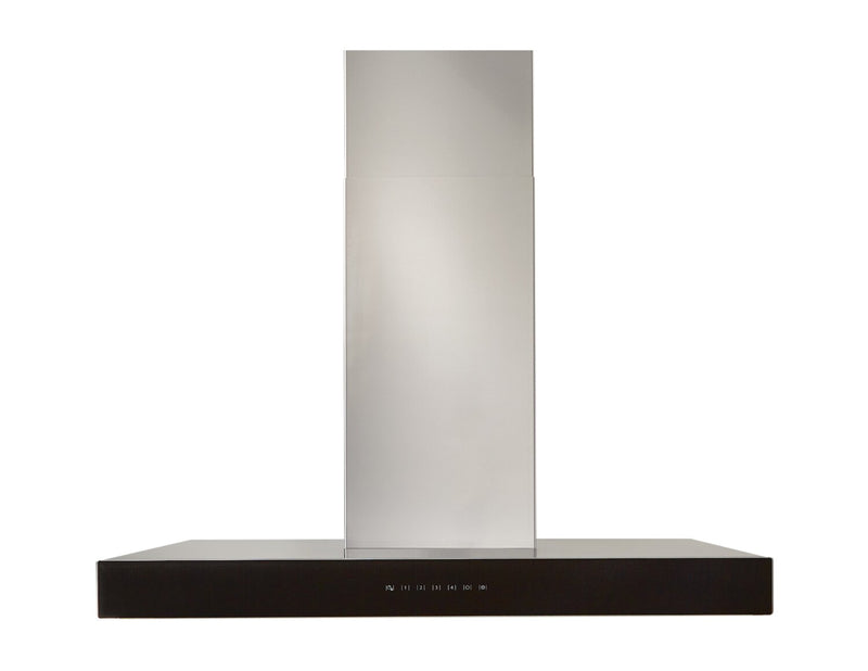 Venmar Ispira 30" Chimney Range Hood - WCB3I30SBB - Range Hood in Stainless Steel with Black Glass