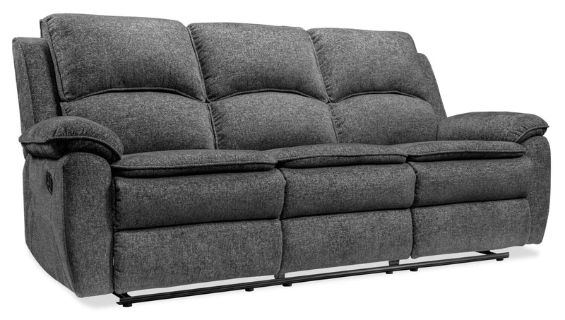 Ariss Chenille Reclining Sofa - Grey