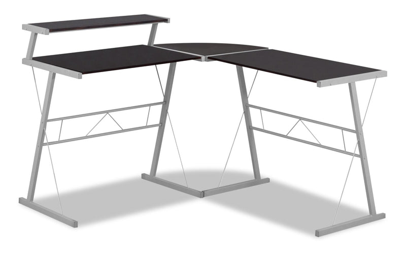 Calton L-Shaped Desk - Espresso
