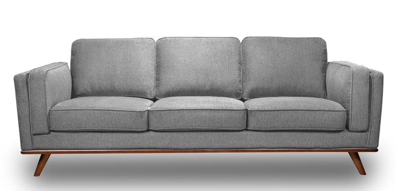 Patrice Linen-Look Sofa - Grey